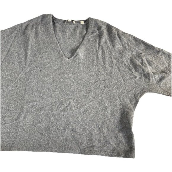 Vince Cashmere Boxy Weekend Long Sleeve V-Neck Cozy Luxury Gray Sweater X-Large - Picture 2 of 7